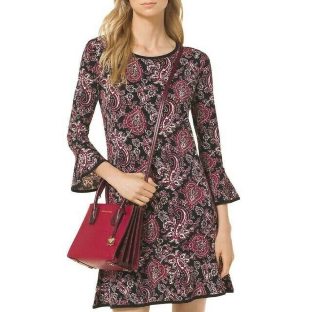 Michael Kors Paisley Print Flounce Dress